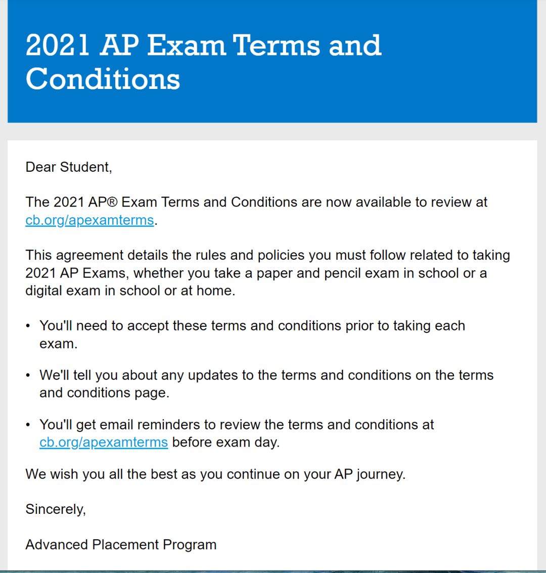 AP考试规则