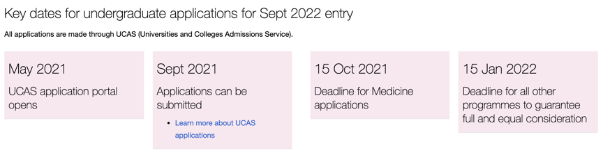 UCL2022本科申请具体时间线一览